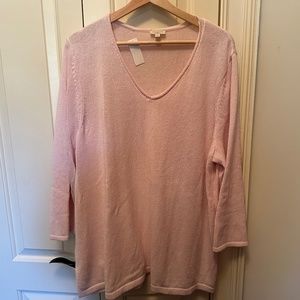 Light pink Talbots cotton sweater - long sleeve plus size 3x